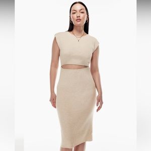 Wilfred cut out knit midi dress